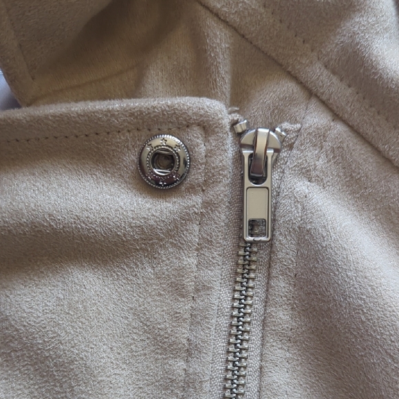 ASOS Beige Zip-Up Jacket Size 4 - Picture 3 of 7